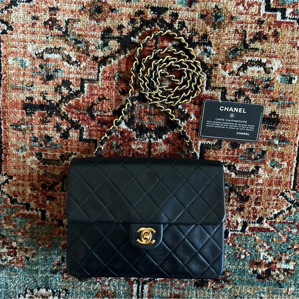 SOLD** Chanel Vintage Classic Mini Square Single Flap Bag - Picture 3 of 14